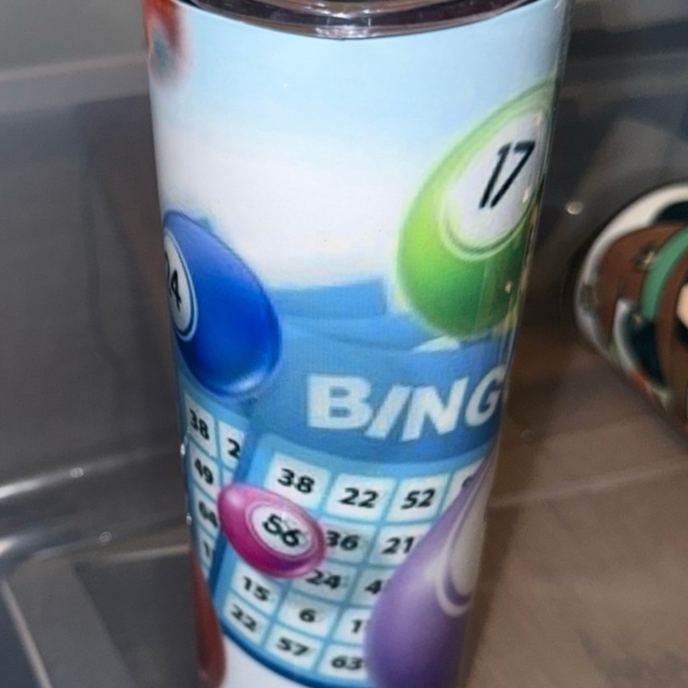 Colorful Bingo Themed Tumbler